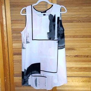 Dressy blouse sleeveless colorblock